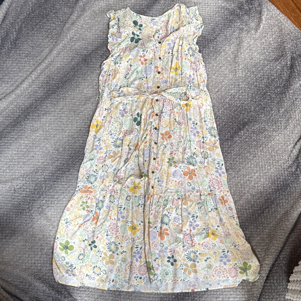 Floral Tiered Dress - Pastel Multi